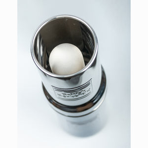 View inside top of 1L Adventure British Berkefeld stainless steel gravity water filter.