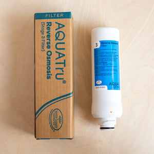 AquaTru Classic Reverse Osmosis Cartridge with packaging.