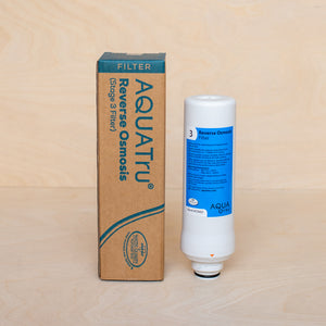 AquaTru Classic Reverse Osmosis Cartridge alongside packaging.