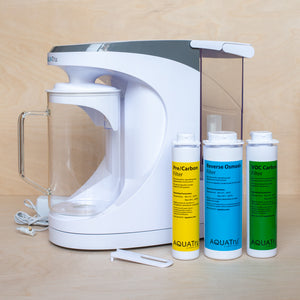 AquaTru Carafe water purifier components.