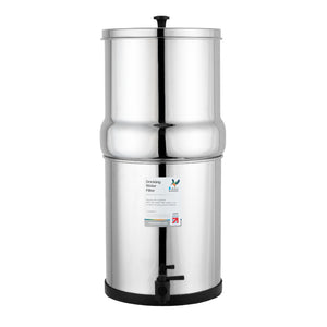 Large 12L British Berkefeld stainless steel gravity water filter.