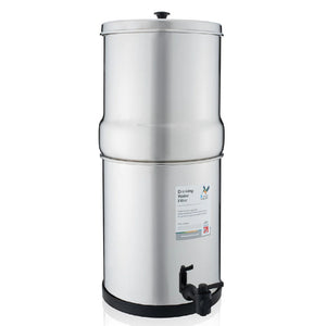 Medium 8.5L British Berkefeld stainless steel gravity water purification system.