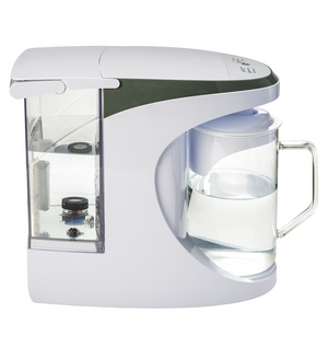 AquaTru Carafe water purifier side view during operation.