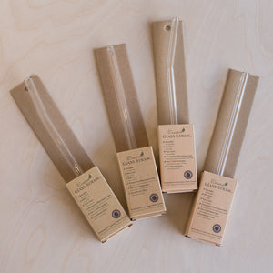 Assorted Glass Drinking Straws 10-inch