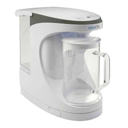 AquaTru Carafe shown with Sliding Tray.