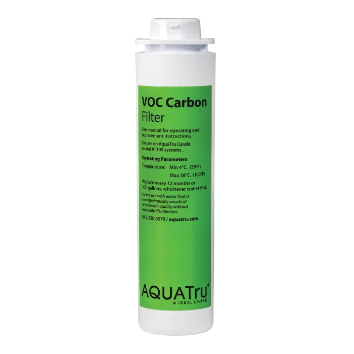 AquaTru Carafe Countertop Water Purifier Stage 4 VOC Carbon Filter