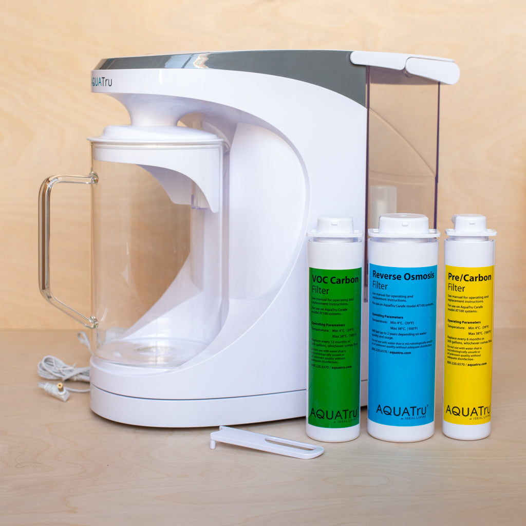 AquaTru Glass CARAFE Countertop Water Purifier