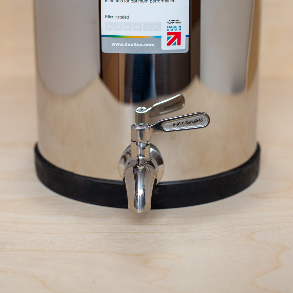 Stainless Steel Tap installed on British Berkefeld Gravity System