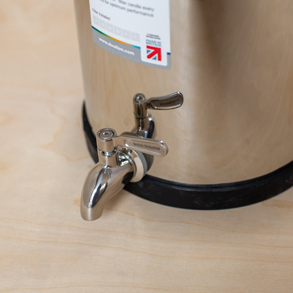 British Berkefeld Stainless Steel Tap installed on Gravity System NSF certified