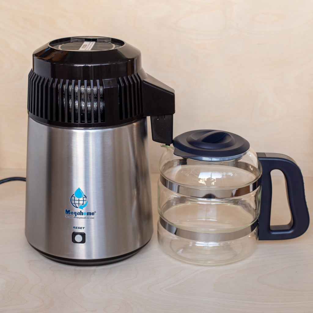 Megahome Water Distiller　蒸留水器 Megahome Countertop Water Distiller, Stainless Steel, Glass