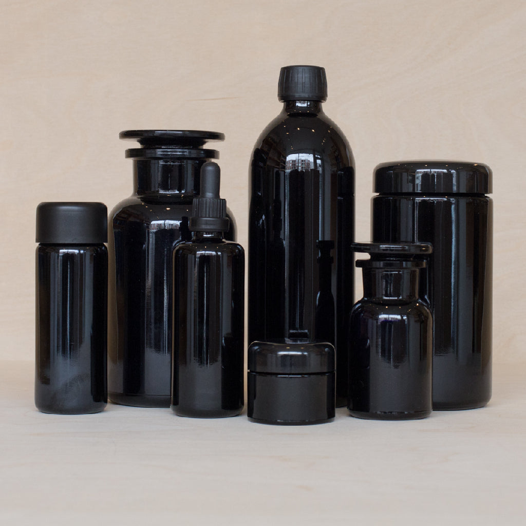 Miron Violet Glass Bottles Collection