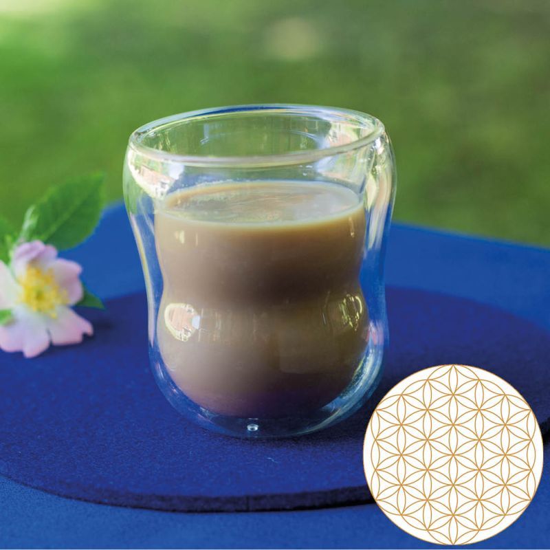 Double-walled glass with Flower of Life