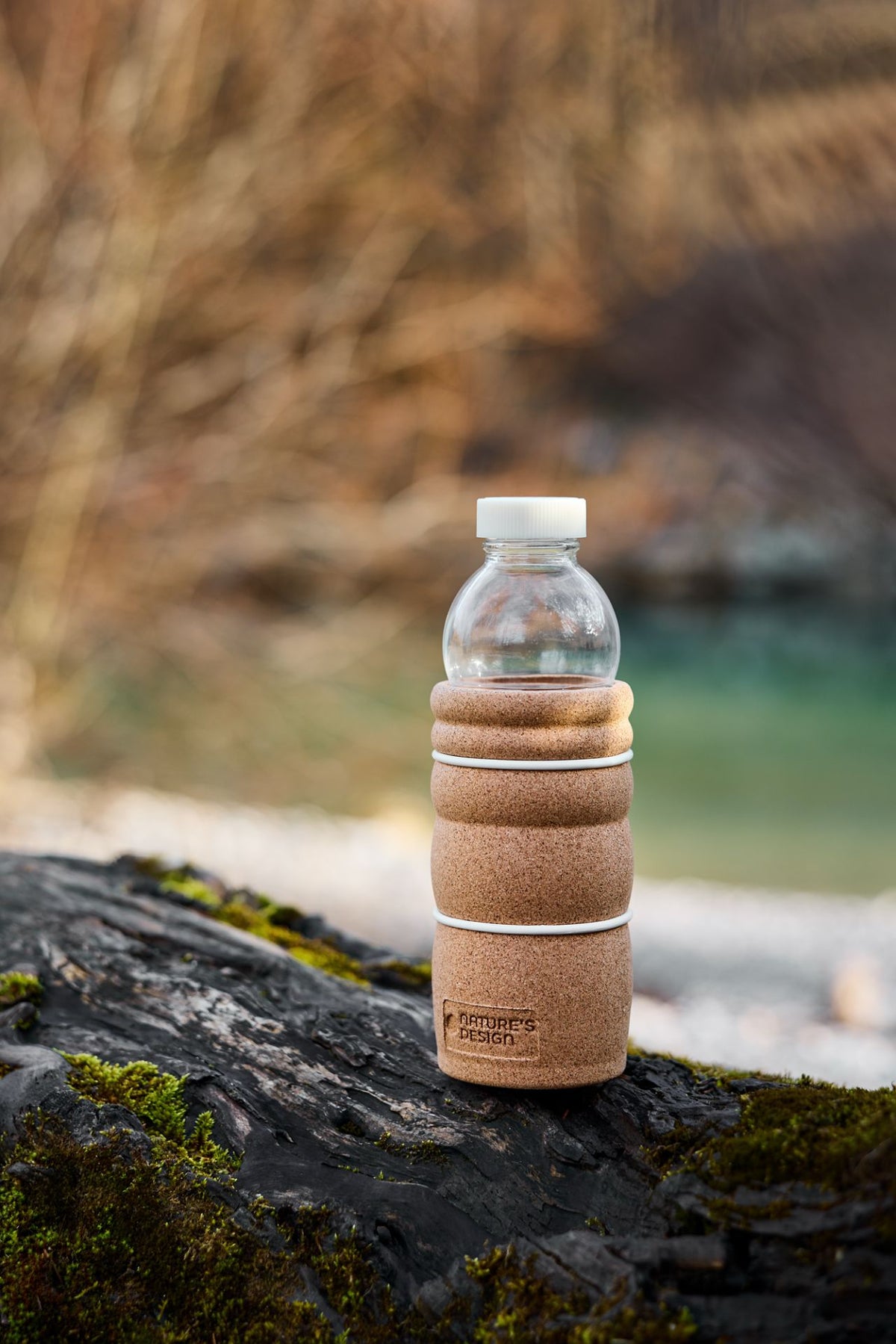 Lagoena Golden Ratio Glass Water Bottle with Wide-Mouth