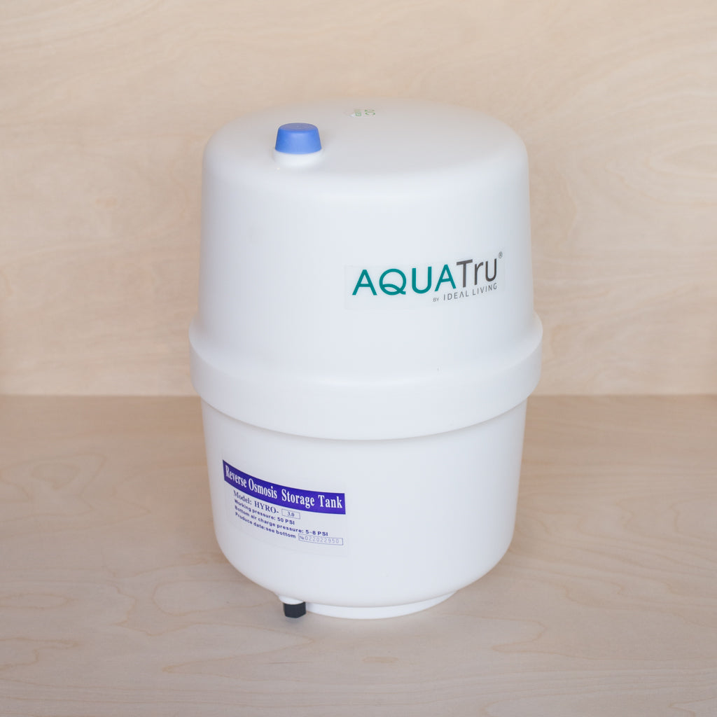 AquaTru Undersink Water Purifier storage tank.