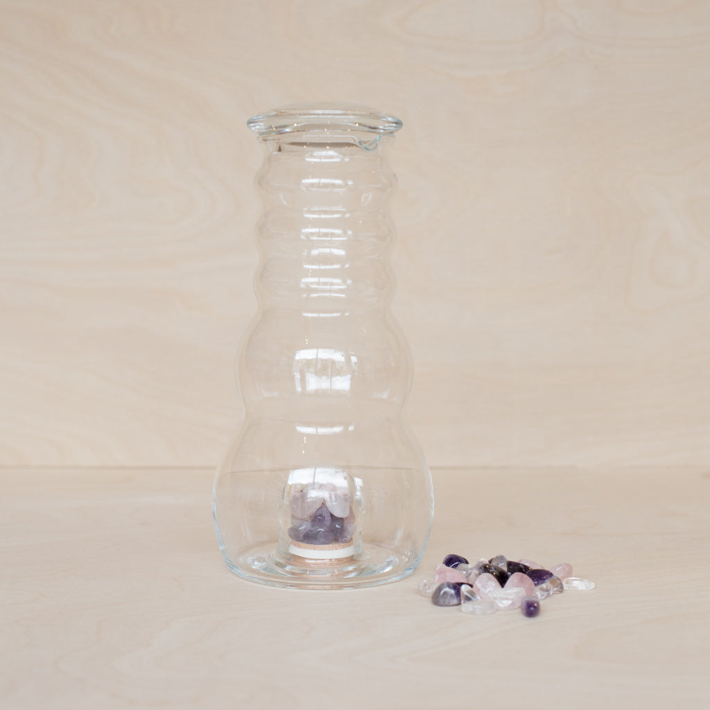 Cadus Glass Water Pitcher 1.5L with Gemstones