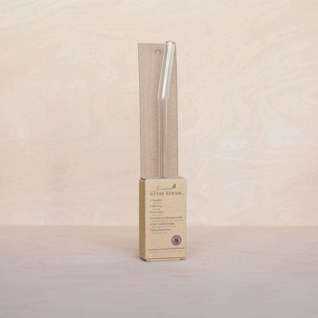 Glass Drinking Straw 10-inch bent