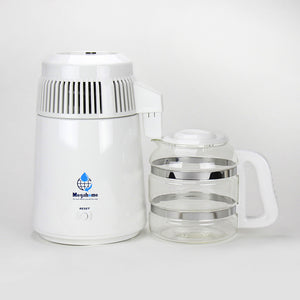 Megahome-water-distiller-white-with-glass-pitcher