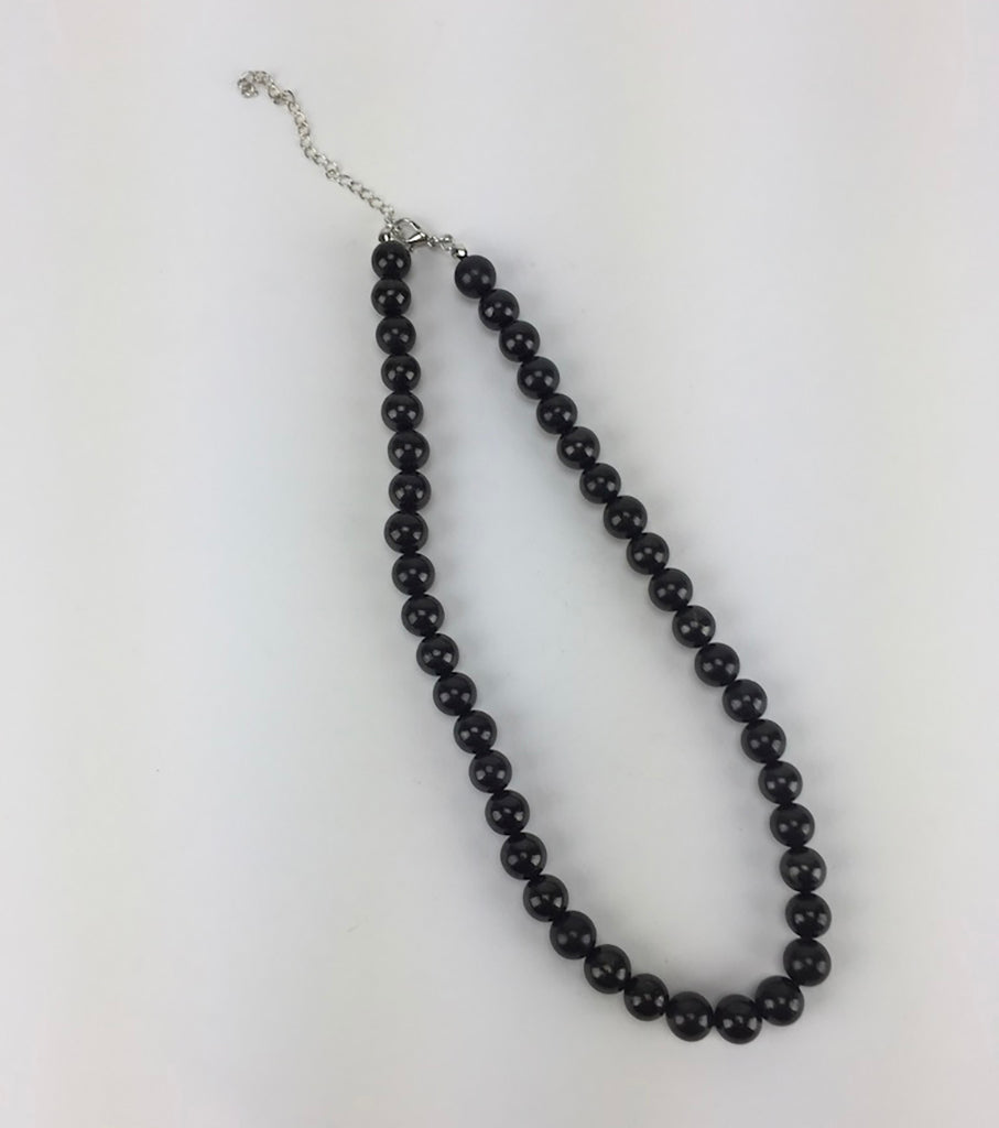 Shungite Bead Necklace - with clasp
