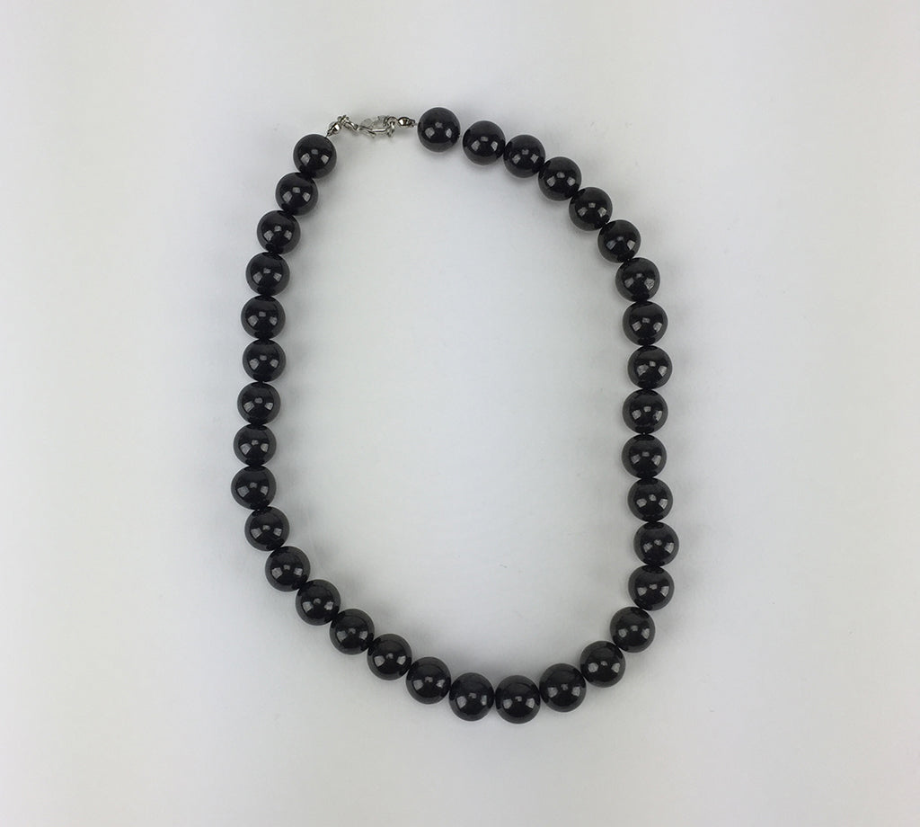 Shungite Bead Necklace - with clasp