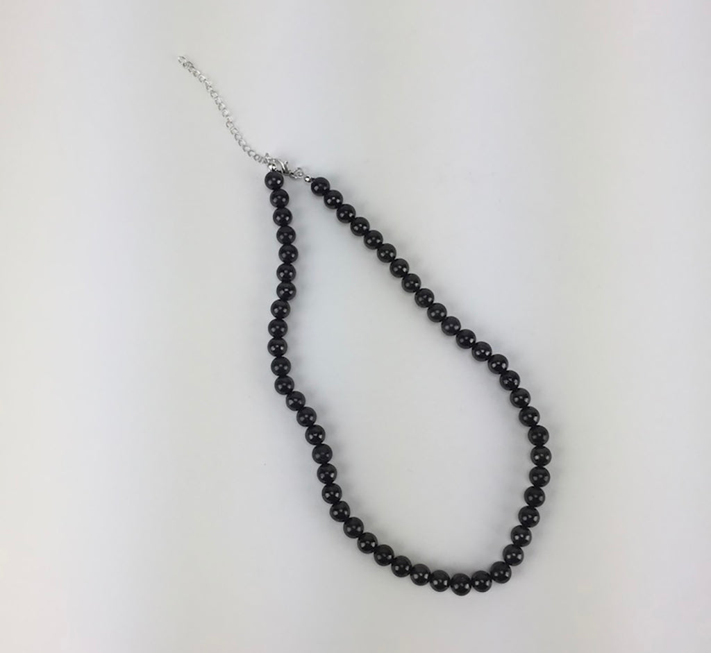 Shungite Bead Necklace - with clasp