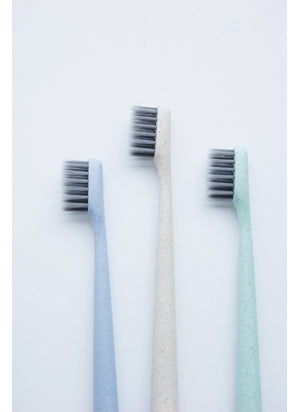 Happy Toothbrushes Green Beige and Blue
