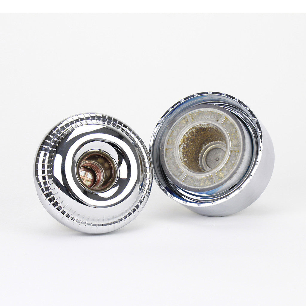 view inside slimline shower filter