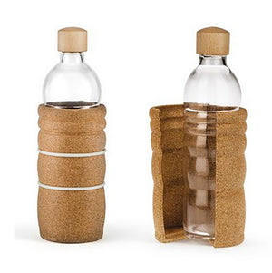 Lagoena glass water bottle showing jacket removal