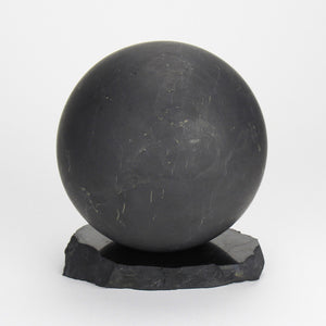 shungite sphere on shungite base