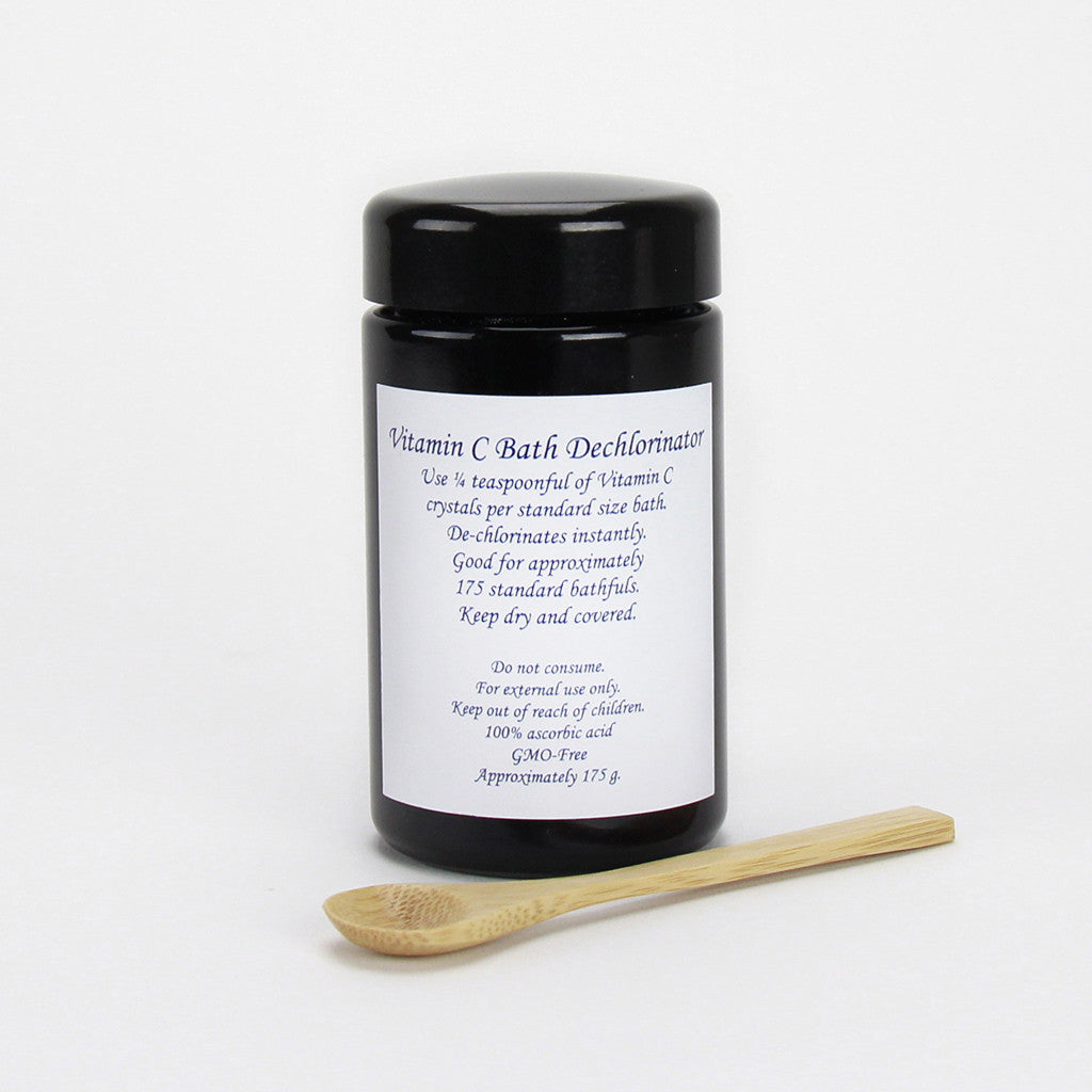 vitamin C bath dechlorinating powder 200ml violet glass jar